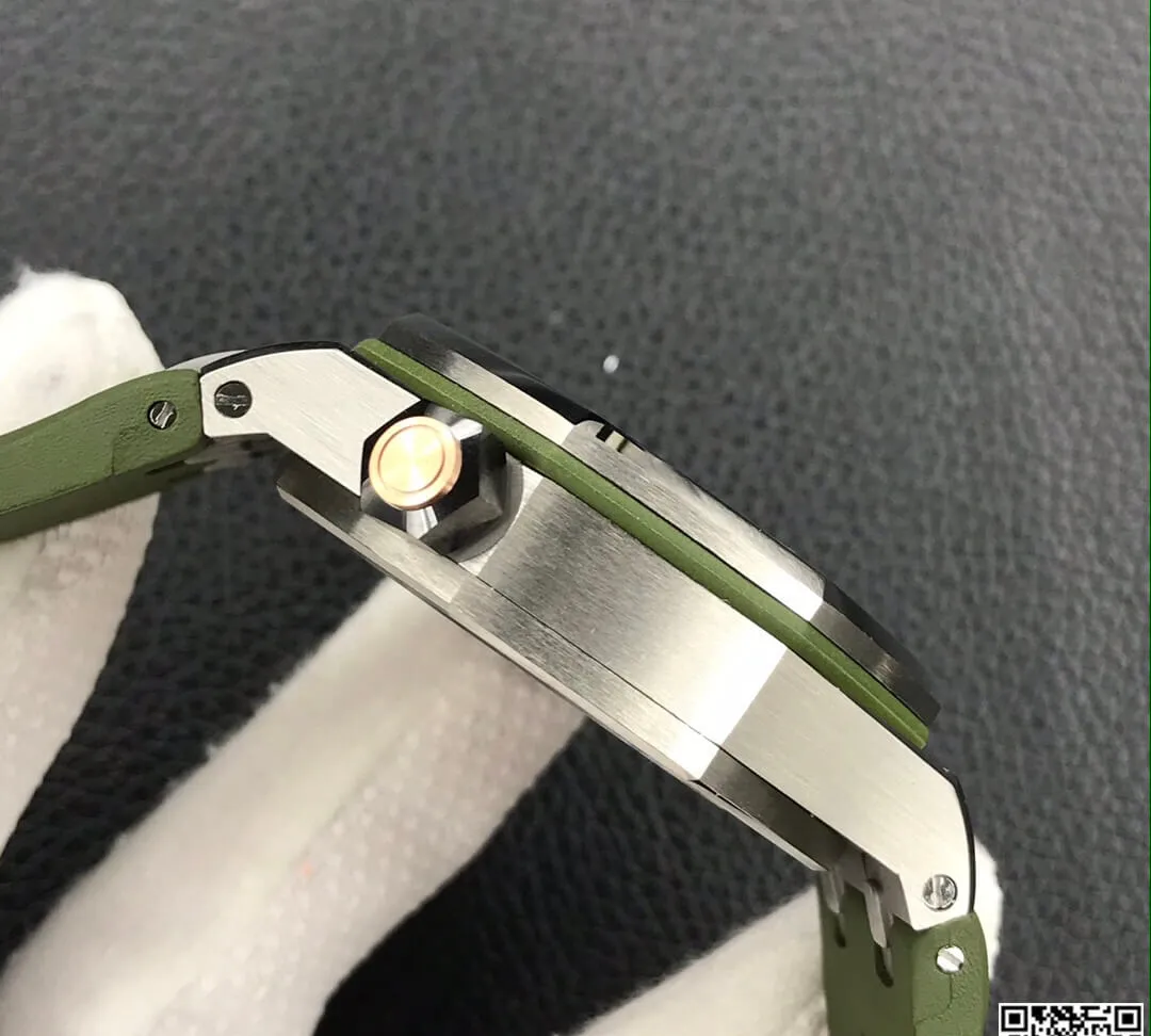 Audemars Piguet Royal Oak Offshore 15720ST.OO.A052CA.01 BF Factory 1:1 Best Edition Replica Watch Green Strap